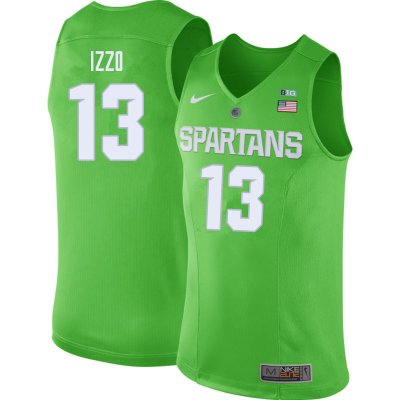 Men Michigan State Spartans NCAA #13 Steven Izzo Green Authentic Nike 2020 Stitched College Basketball Jersey VO32P57BV